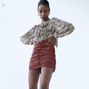 Zara Marsala Mini Skirt | S